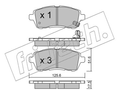 fri.tech. 809.0 Тормозные колодки и сигнализаторы  для FORD FIESTA VI (CB1, CCN) 1.6 TDCi