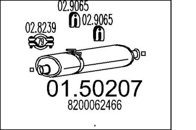 Средний глушитель выхлопных газов MTS 01.50207 для OPEL MOVANO