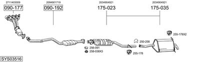Układ wydechowy BOSAL SYS03516