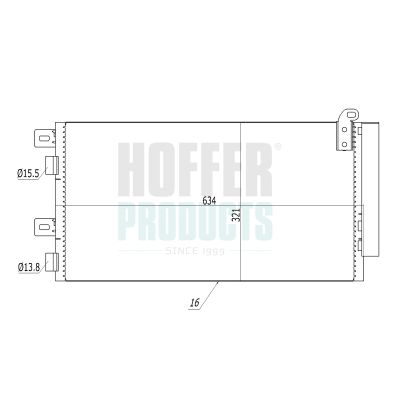 кондензатор, климатизация HOFFER 991059