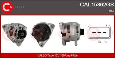 GENERATOR / ALTERNATOR CASCO CAL15362GS