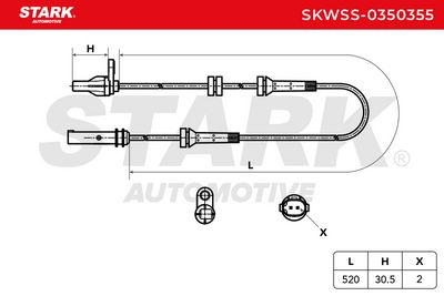 датчик, обороти на колелото STARK SKWSS-0350355