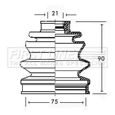 Bellow, drive shaft FIRST LINE FCB2235