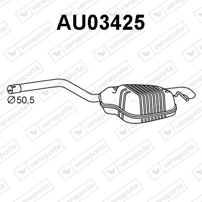 VENEPORTE AU03425 Глушитель выхлопных газов  для AUDI A6 (Ауди А6)