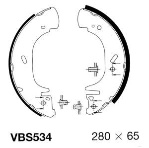 Комплект тормозных колодок MOTAQUIP VBS534 для NISSAN INTERSTAR