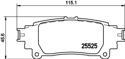 Комплект тормозных колодок, дисковый тормоз HELLA 8DB 355 036-931 для LEXUS RC