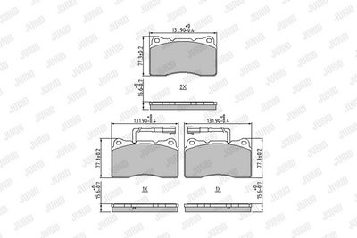 BREMSBELAGSATZ SCHEIBENBREMSE JURID 573322J 1