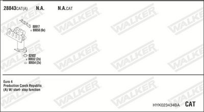Изпускателна система WALKER HYK023434BA