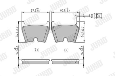 Brake Pad Set, disc brake 573809J