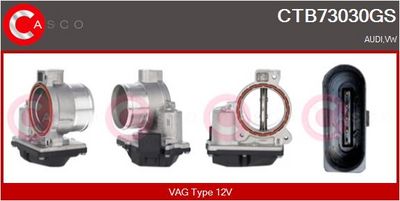 Hrdlo škrticí klapky CASCO CTB73030GS