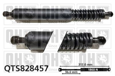 Газовая пружина, крышка багажник QUINTON HAZELL QTS828457 для VW TOUAREG