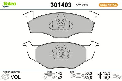 BREMSBELAGSATZ SCHEIBENBREMSE