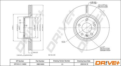 BREMSSCHEIBE DR!VE+ DBD1409C 2