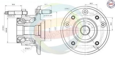Multiparts 70-220045 Подшипник ступицы для JEEP COMMANDER