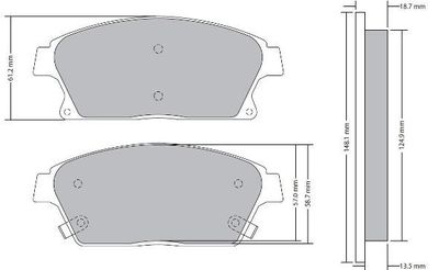 Stabdžių trinkelių rinkinys, diskinis stabdys