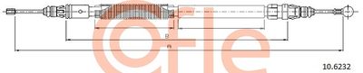 Тросик, cтояночный тормоз COFLE 92.10.6232 для CITROËN C3
