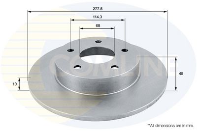 спирачен диск COMLINE ADC0261