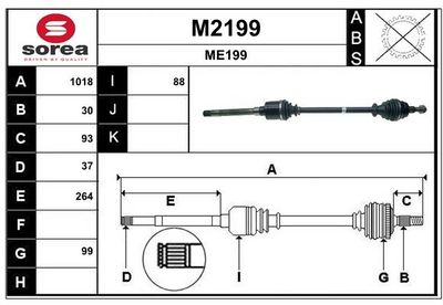 ANTRIEBSWELLE SNRA M2199