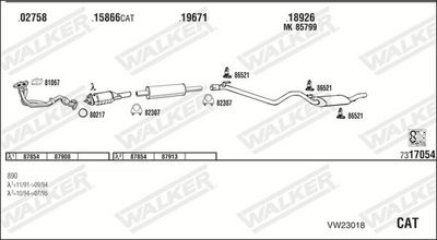 SISTEM DE ESAPAMENT WALKER VW23018