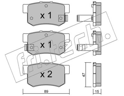 fri.tech. 176.0 Тормозные колодки и сигнализаторы  для ROVER 600 (Ровер 600)