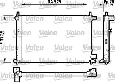 Радиатор, охлаждение двигателя VALEO 732003 для MAZDA 121