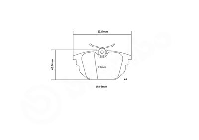 SET PLACUTE FRANA DE PERFORMANTA BREMBO 07B31524 2