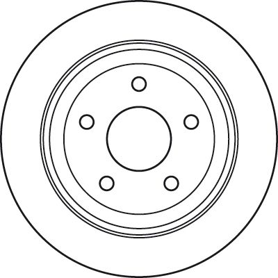 Brake disc Achter Links/Rechts past: JEEP WRANGLER III 2.8D/3.6/3.8 04.07-