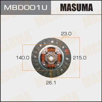 Диск сцепления MASUMA MBD001U для MITSUBISHI L200