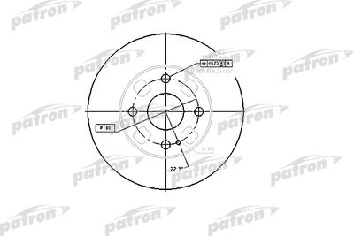 Тормозной диск PATRON PBD4120 для MAZDA 323