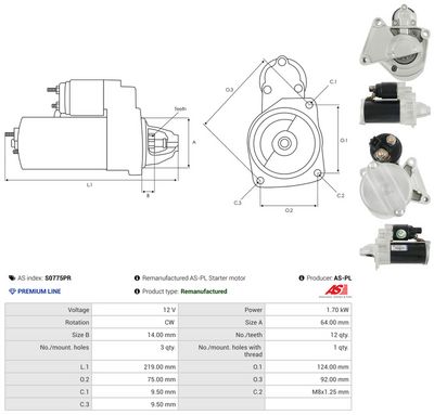 STARTER AS-PL S0775PR 4