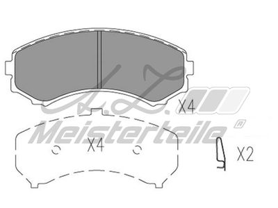 комплект спирачно феродо, дискови спирачки A.Z. Meisterteile AZMT-44-022-2474