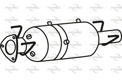 Filtr sadzy / filtr cząstek stałych, układ wydechowy FENNO P9885DPF