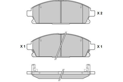 Комплект тормозных колодок, дисковый тормоз E.T.F. 12-1068 для INFINITI QX4