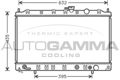 AUTOGAMMA 104857 Радиатор охлаждения двигателя для MITSUBISHI SPACE