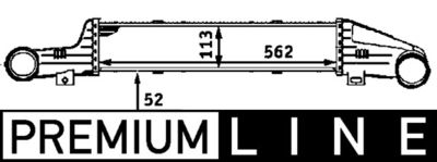 Intercooler, inlaatluchtkoeler - CI53000P - MAHLE