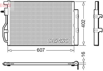 DENSO DCN15008 Радиатор кондиционера  для OPEL MOKKA (Опель Моkkа)