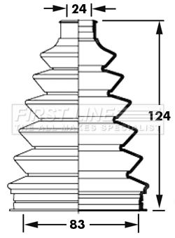 Bellow, drive shaft FIRST LINE FCB2383