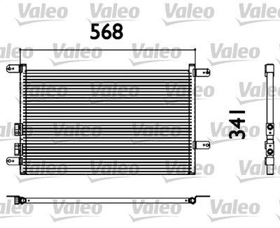 VALEO 817527 Радиатор кондиционера  для ALFA ROMEO 156 (Альфа-ромео 156)