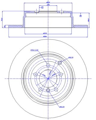 CAR 142.1264 Тормозные диски  для LAND ROVER RANGE ROVER III (L322) 4.4 4x4