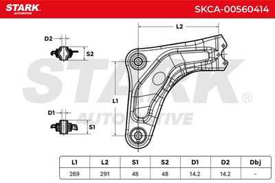 носач, окачване на колелата STARK SKCA-00560414
