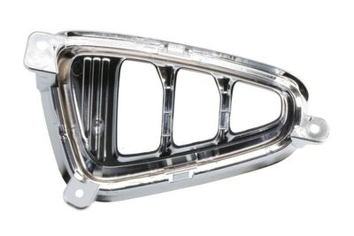 Voorbumper afdekking Voor Rechts (met LED-gaten, abs, chroom/zwart glanzend) past: KIA OPTIMA JF 09.15-03.18