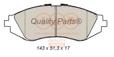 Комплект тормозных колодок, дисковый тормоз IAP QUALITY PARTS 704-20011 для DAEWOO NUBIRA