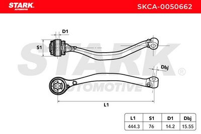 носач, окачване на колелата STARK SKCA-0050662