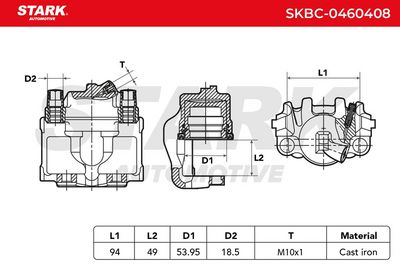 спирачен апарат STARK SKBC-0460408