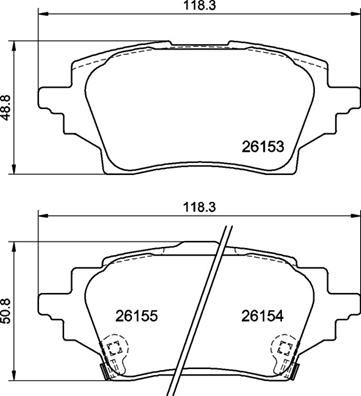 Комплект тормозных колодок, дисковый тормоз BREMBO P 83 178 для TOYOTA C-HR