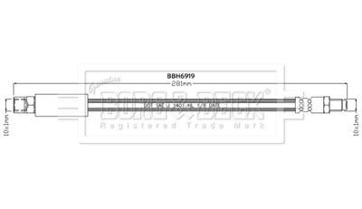 Тормозной шланг BORG & BECK BBH6919 для AUDI A8