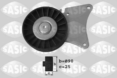 SASIC 1620024 Ролик ременя генератора 