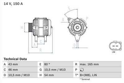 Generator BOSCH 0.986.081.190