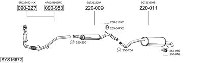 Układ wydechowy BOSAL SYS16672
