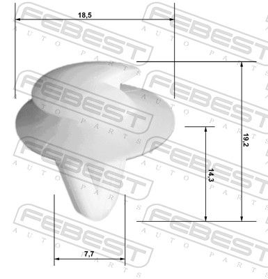 CLEMă DE PRINDERE CAPITONAJ Ușă FEBEST 88570011 1